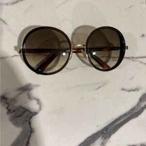 Jimmy Choo Brown and Gold Sunglasses